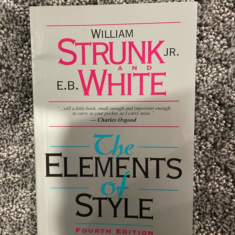 The Elements of Style Fourth Edition Book